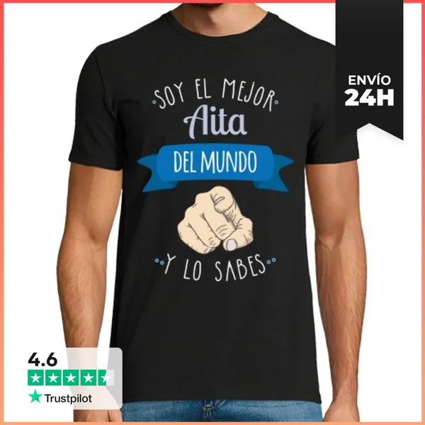 Camiseta Hombre Clásica Soy El Mejor Aita Del Mundo Y Lo Sabes