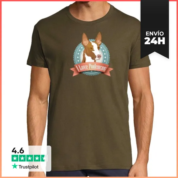 Camiseta Hombre Clásica I Love Podencos LaTostadora