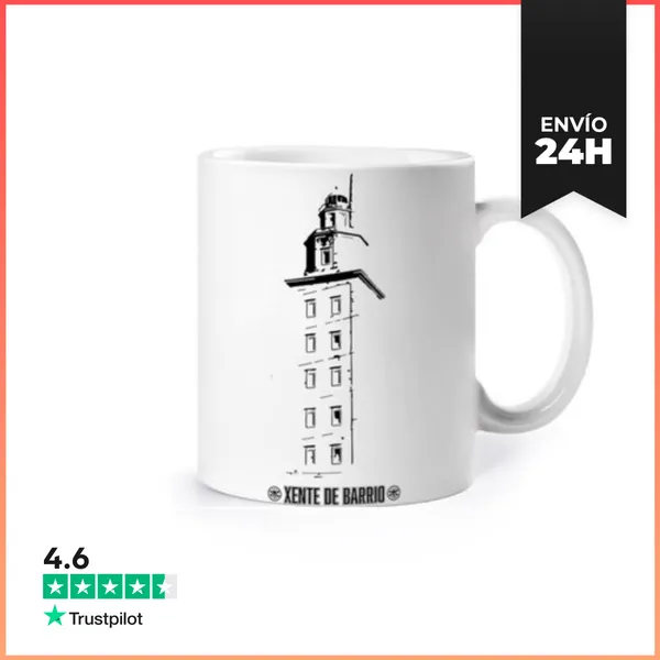 Taza Torre De Hercules - Negro LaTostadora