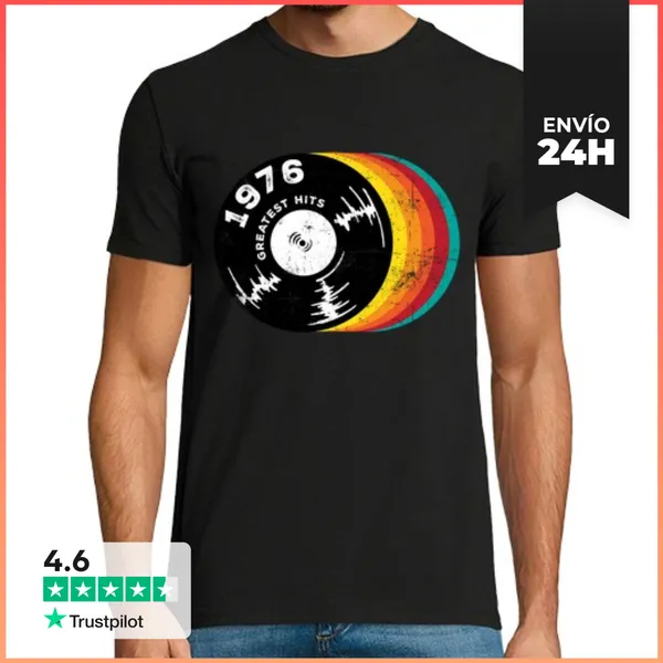 Camiseta Hombre Clásica 50 Cumpleanos 1976 LaTostadora