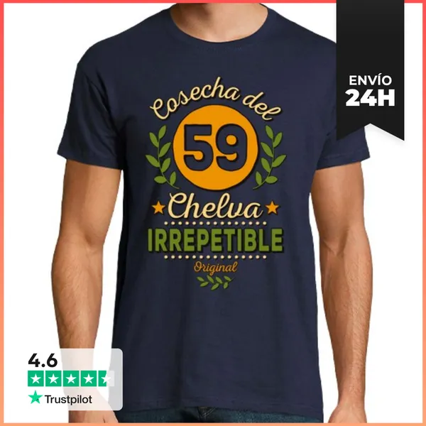 Camiseta Hombre Clásica Cosecha Del 59 Chelva Irrepetible