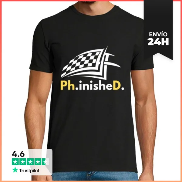 Camiseta Hombre Clásica Doctorado Finalmente Hecho Línea De Met