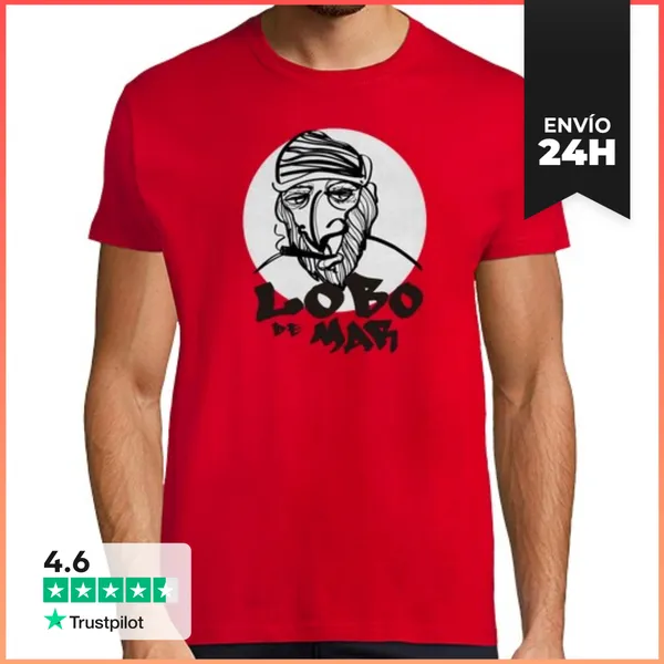 Camiseta Hombre Clásica LOBO DE MAR LaTostadora