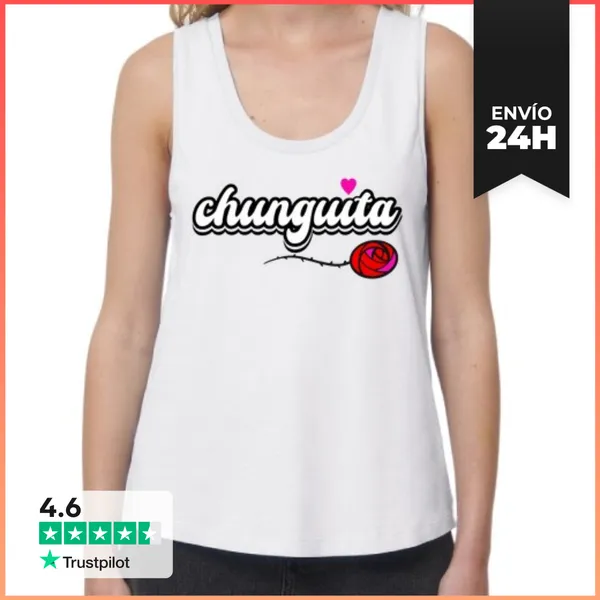 Camiseta Mujer Sin Mangas, Loose Fit Chunguita LaTostadora