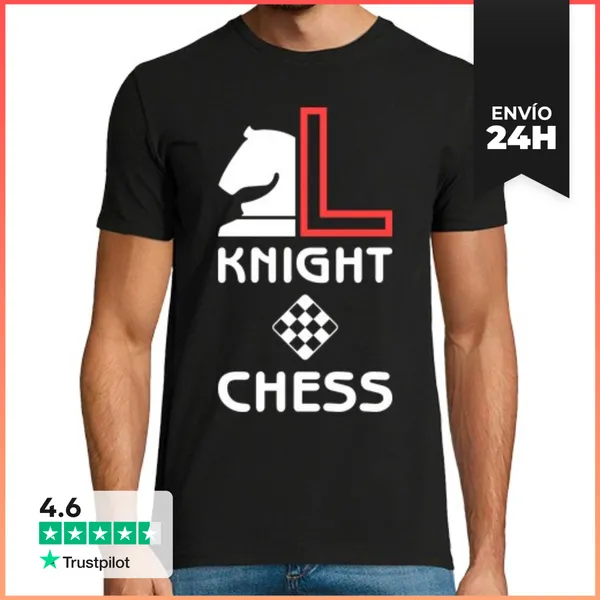 Camiseta Hombre Clásica CABALLO DE AJEDREZ - L - 2 LaTostadora