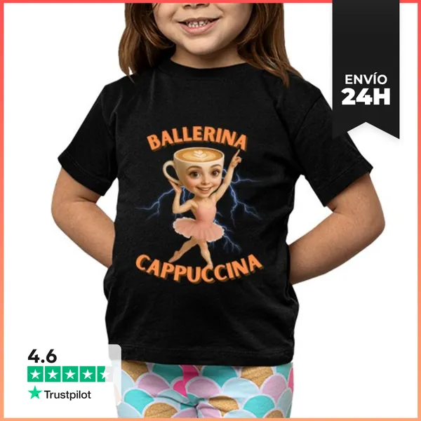 Camiseta Clásica Para Niños Ballerina Cappuccina Camiseta Niño