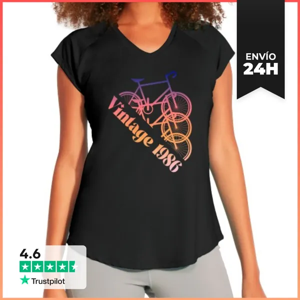 Camiseta Deportiva Mujer 1986 Vintage LaTostadora