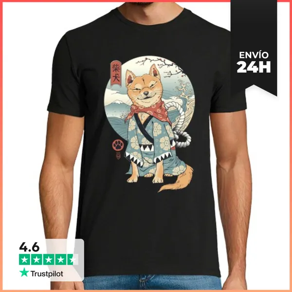 Camiseta Hombre Clásica Shiba Inu Camisa Para Hombre LaTostadora