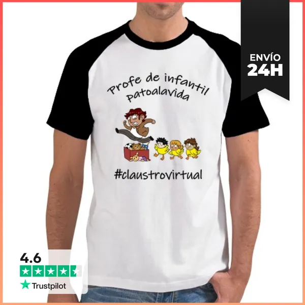 Camiseta Hombre, Estilo Béisbol Patos Hombre Negro LaTostadora