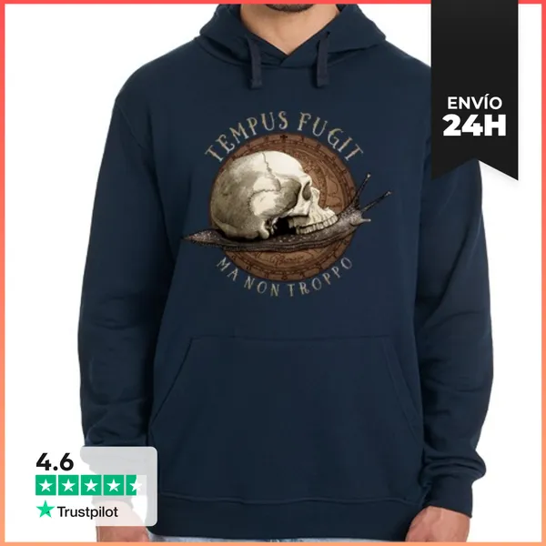 Sudadera Unisex Con Capucha Tempus Fugit (ma Non Troppo)