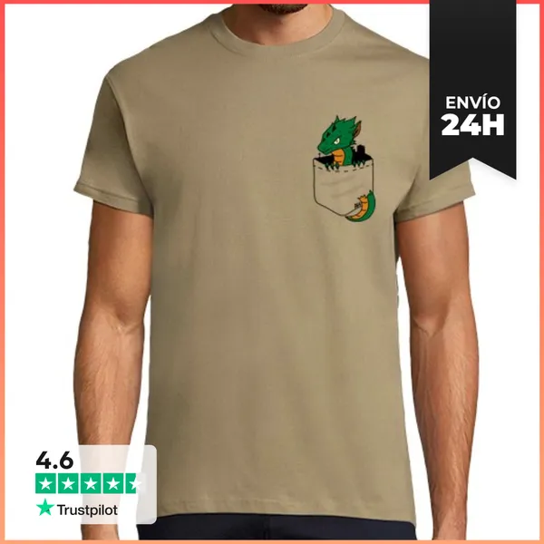 Camiseta Hombre Clásica Lagarto Hombre LaTostadora