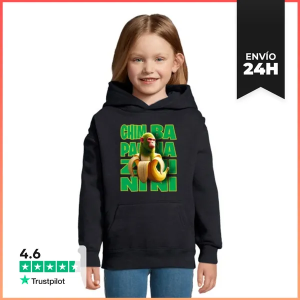 Sudadera Para Niños Con Capucha Chimpanzini Bananini LaTostadora