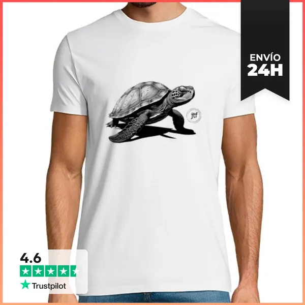 Camiseta Hombre Clásica Tortuga HOMBRE LaTostadora