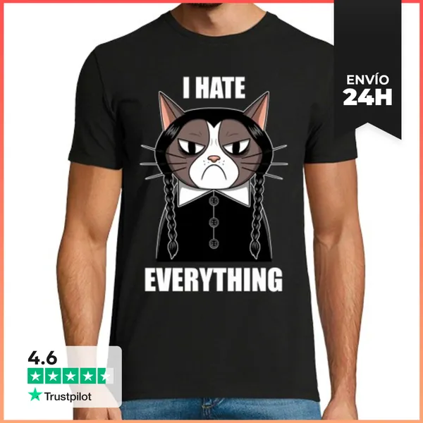 Camiseta Hombre Clásica Grumpy Addams LaTostadora