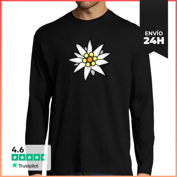 Camiseta Hombre Manga Larga Camiseta Edelweiss (chico)