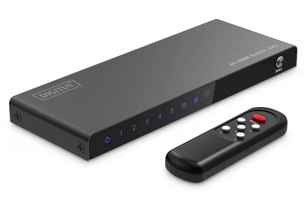 Conmutador HDMI 5x1, 4K/60Hz UHD con HDR, 18 Gbps, HDCP 2.2 DS-55332