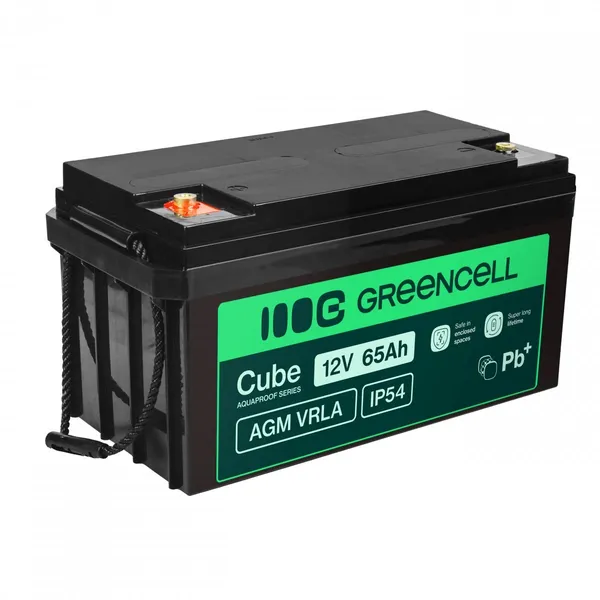 Batería de mantenimiento libre Green Cell Cube AGM VRLA AGM12V65AH-J