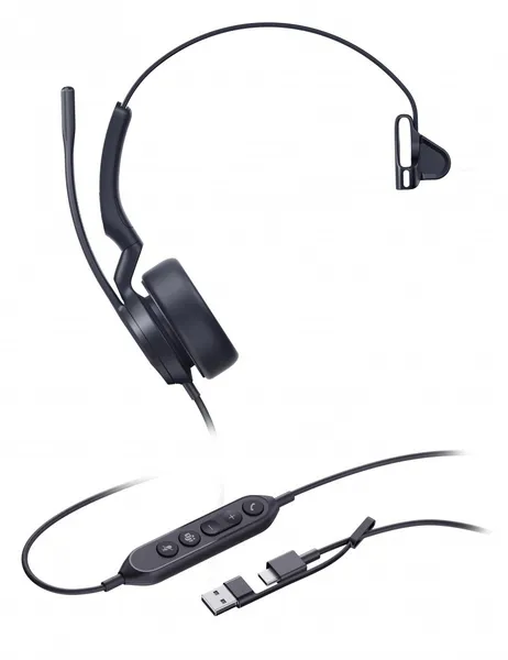 Yealink UH44 Mono Teams USB-C/A Auriculares Alámbrico Diadema 1308188