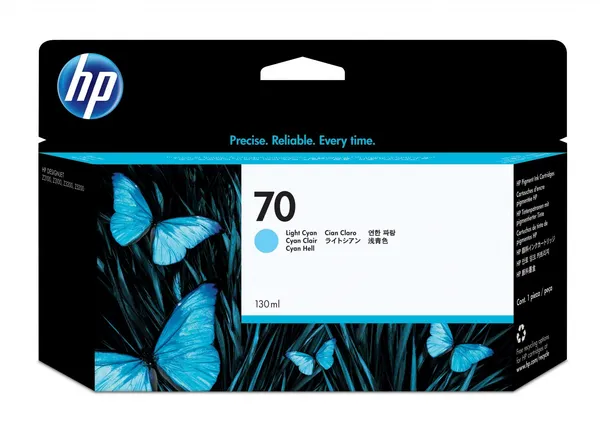 HP Cartucho de tinta 70 cian claro de 130 ml C9390A