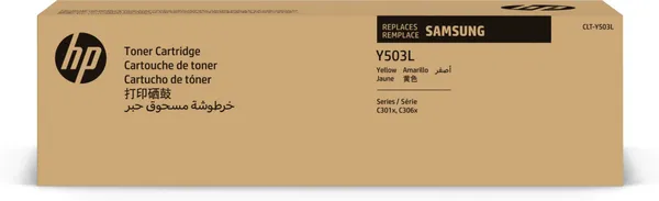 Samsung Cartucho de tóner amarillo CLT-Y503L de alta capacidad SU491A