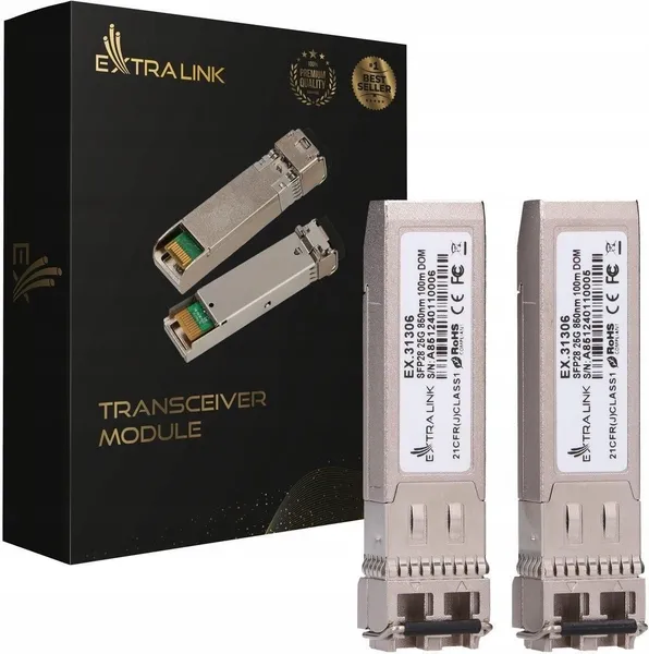 Extralink SFP28 25G 2-Pack | Módulo SFP28 | 25Gbps, LC/UPC EX.31306