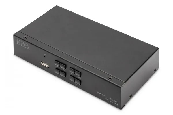 Conmutador KVM de 4 puertos, 4K 60Hz, 4xDP IN, 1xDP OUT DS-12891