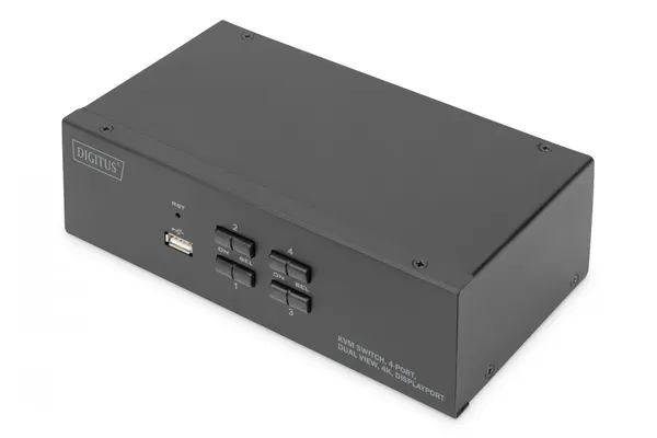 Digitus DS-12882 interruptor KVM Negro DS-12882