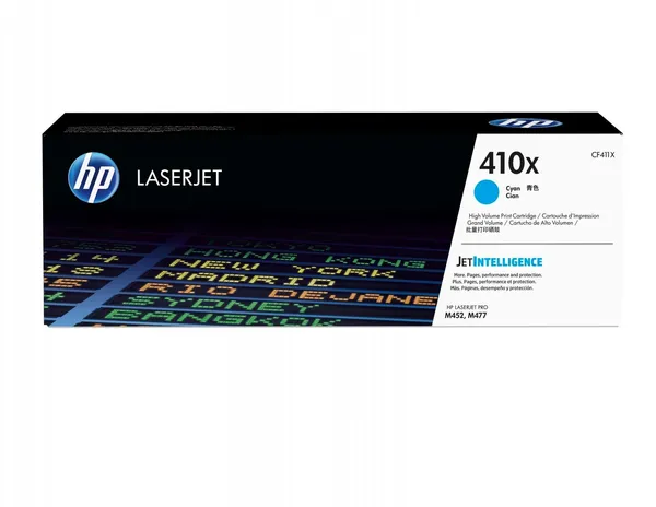 HP Cartucho de tóner original LaserJet 410X cian de alta CF411X