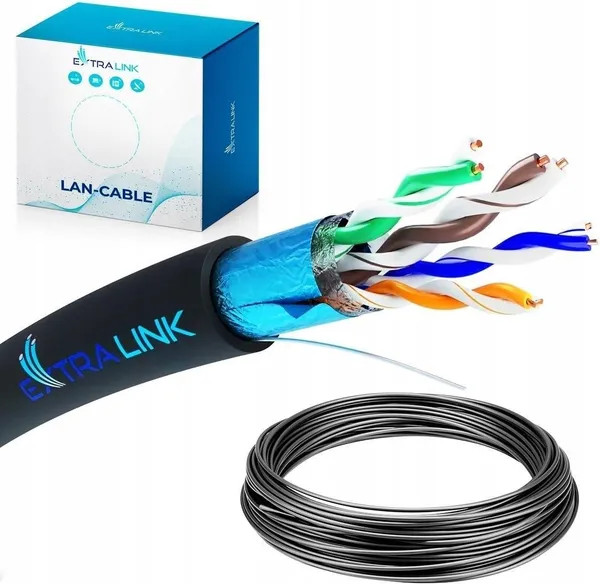 Extralink CAT5E FTP (F/UTP) Exterior | Cable de red trenzado EX.32341