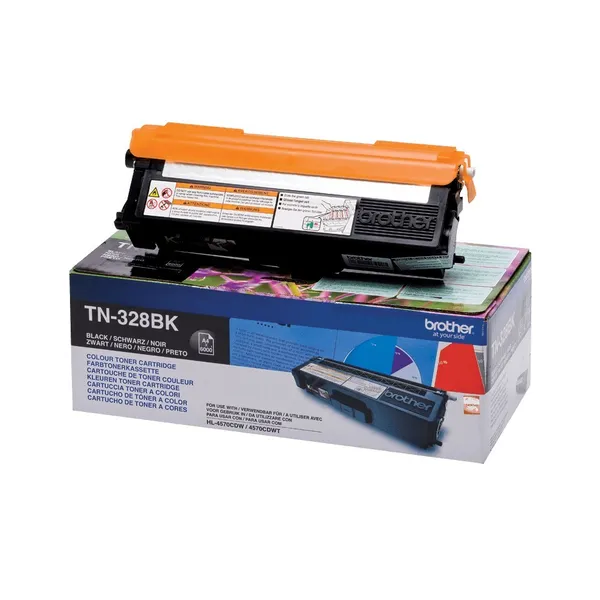Brother TN-328BK cartucho de tóner 1 pieza(s) Original Negro TN328BK