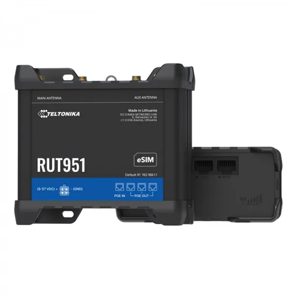 Router WiFi Teltonika RUT951 POE+ DUAL SIM eSIM RUT951B10J00