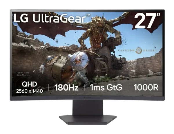 LG 27GS60QC-B Monitor Gaming 180Hz | QHD | 27" | VA | 27GS60QC-B.AEUQ