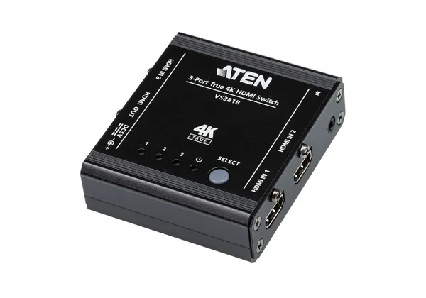 3-Port True 4K HDMI Switch VS381B-AT