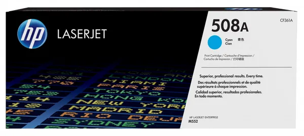 HP Cartucho de tóner original LaserJet 508A cian CF361A