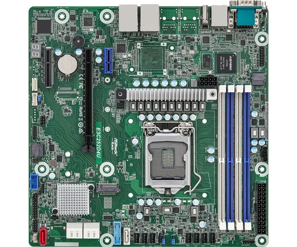ASRock E3C252D4U, 1xSKT LGA1200, Intel E-2300, C252, 4xDIMM E3C252D4U