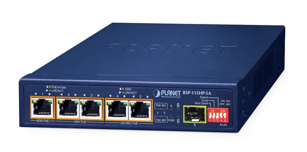 PLANET BSP-115HP-5A switch No administrado Gigabit BSP-115HP-5A