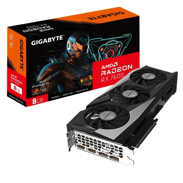 GIGABYTE GAMING Radeon RX 7600 OC 8G AMD 8 GB GV-R76GAMING OC-8GD