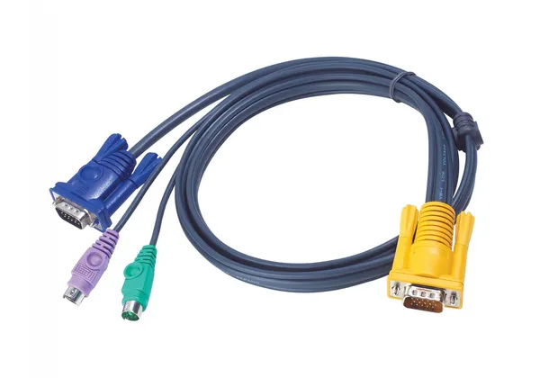 ATEN 4ft PS/2 - 1,2 m - PS/2 - PS/2 - VGA - Negro - 2 x 6 pin 2L-5201P
