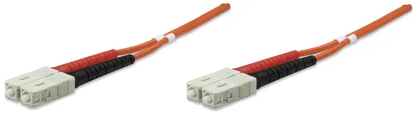 Intellinet 0.5m SC M/M cable de fibra optica OM2 Naranja 470032