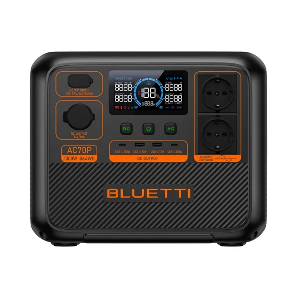BLUETTI AC70P - Estación de energía portátil | P-AC70P-EU-GY-BL-010