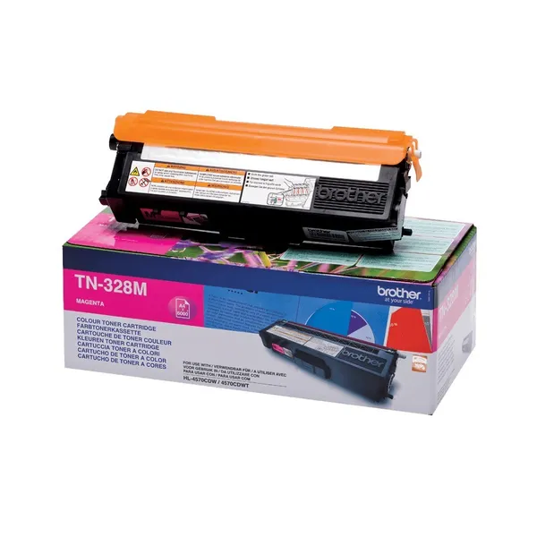 Brother TN-328M cartucho de tóner 1 pieza(s) Original Magenta TN328M
