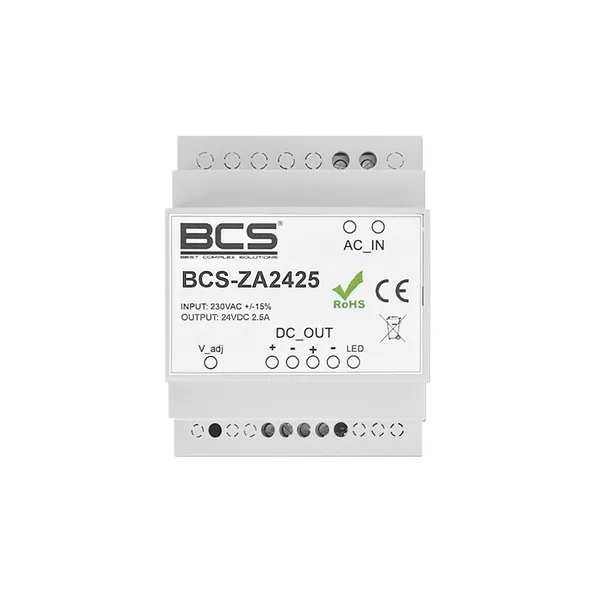 BCS BCS-ZA2425 Fuente de alimentación ajustable 24V 2.5A BCS-ZA2425