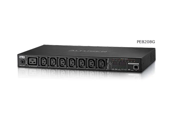 Aten 20A/16A PDU 8 x C13/C19 1U Regulable y Conmutado PE8208G-ATB-G