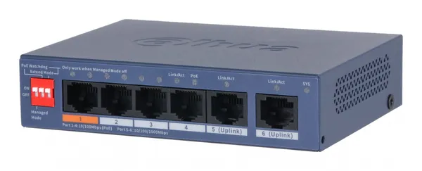 Dahua CS4006-4ET2GT-60 Conmutador PoE administrado CS4006-4ET2GT-60