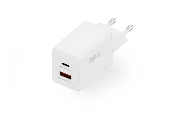 Digitus DA-10302 Cargador de pared GaN II 45W | 1x USB-C, 1x DA-10302