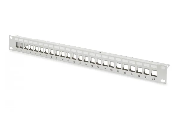 Panel de conexión modular - 24 puertos - Gris - Montaje en DN-91410