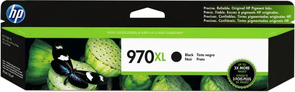 Cartucho de tinta HP 970XL Negro para uso en impresoras HP CN625AE