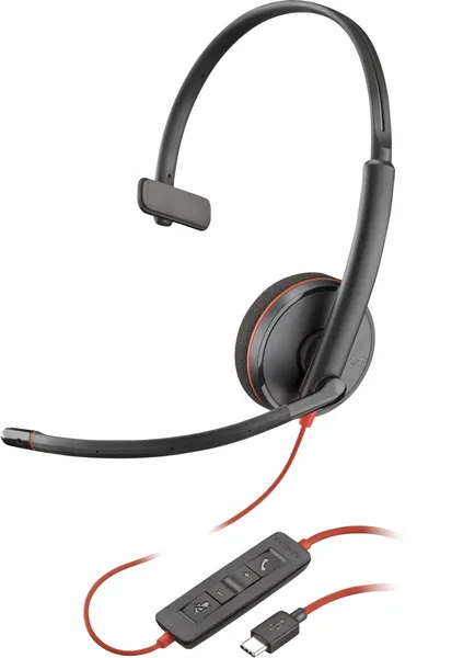 HP Poly Blackwire 3210 Monaural USB-C Headset (Bulk) 80S09A6