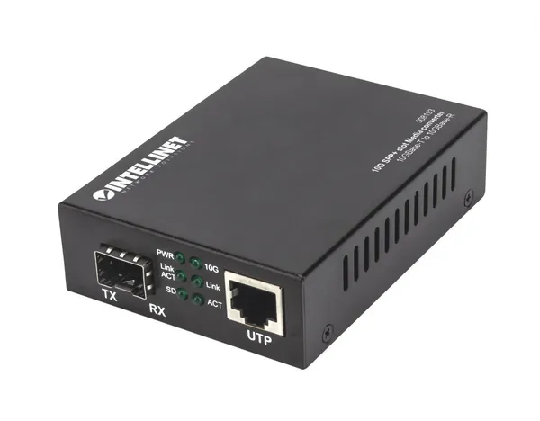 Intellinet 508193 convertidor de medio 10000 Mbit/s Negro 508193