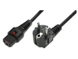 Cable de alimentación Schuko/IEC C13 recto M/F de 2m negro IEC-EL182S